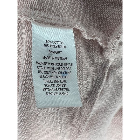 A.N.A. A new approach lace up front knit pink sweatshirt hi-lo long sleeve V-nec - Picture 8 of 8